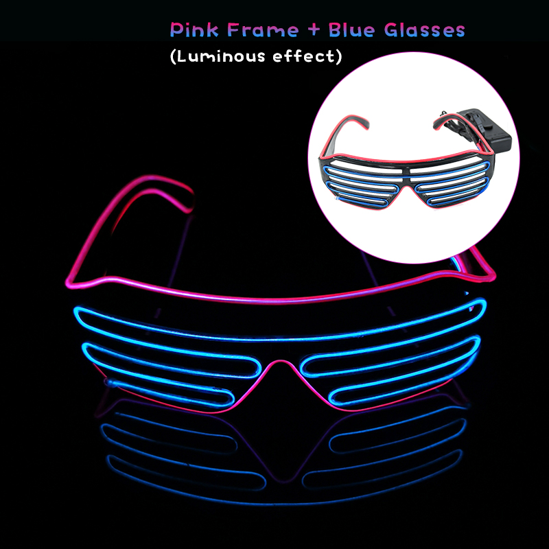 LED Neon- Brille Halloween leuchtend Brille blinkt hell glühen Sonnenbrille Festival Party Dekoration Lieferungen Leistung Requisiten: Z07