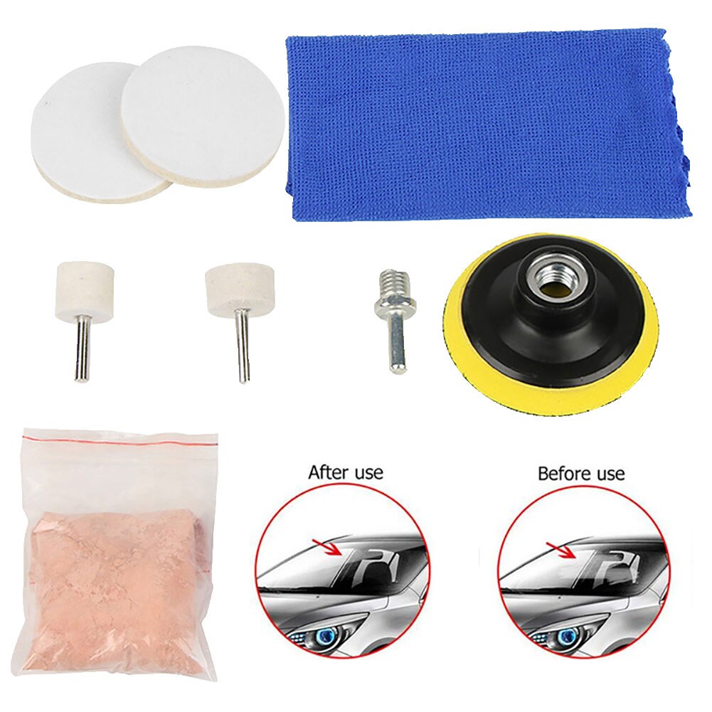 8 Stuks Auto Voorruit Windows Scratch Repair Remover Glas Polijsten