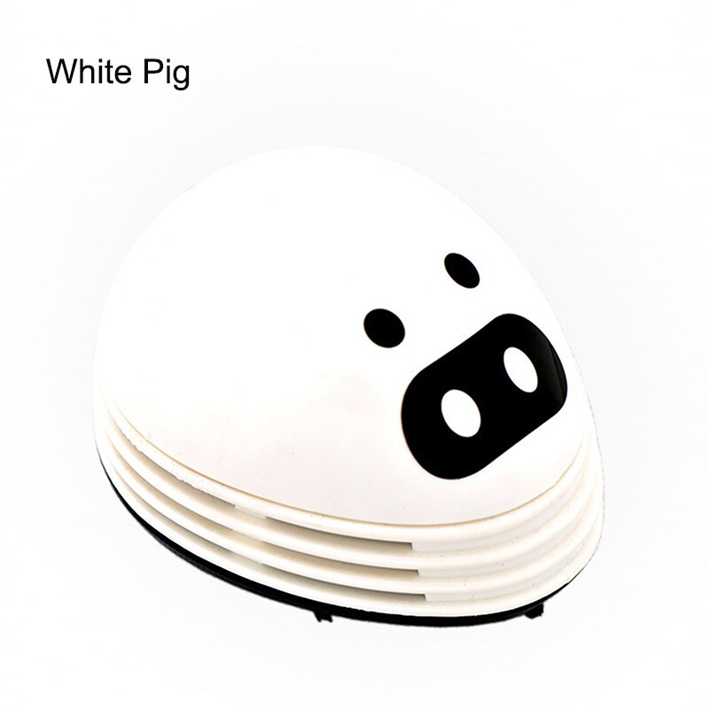 Cartoon Mini Vacuum Cleaner Dusbuster Portable for Desktop Dust Collector Cleaning Tool VJ: white piggy
