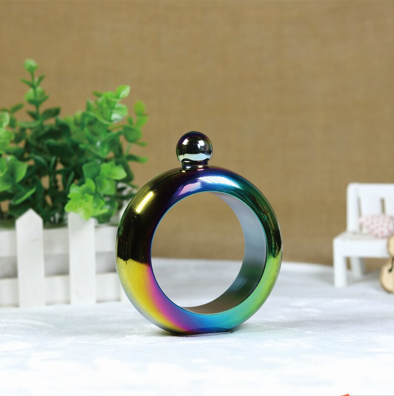 Offre spéciale Bracelet jonc Portable hanche fiole ronde Chic Bracelet de vin bouteille d'alcool 3.5 oz whisky Vodka swig mini fiole