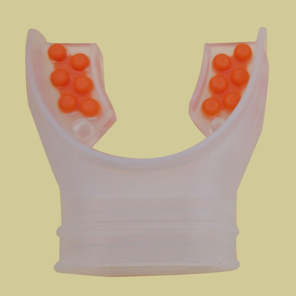 Silicone Plongée Tube Plongée Embouchure Sous L'eau Détendeur De Plongée Respirer Tube Buccal: Orange