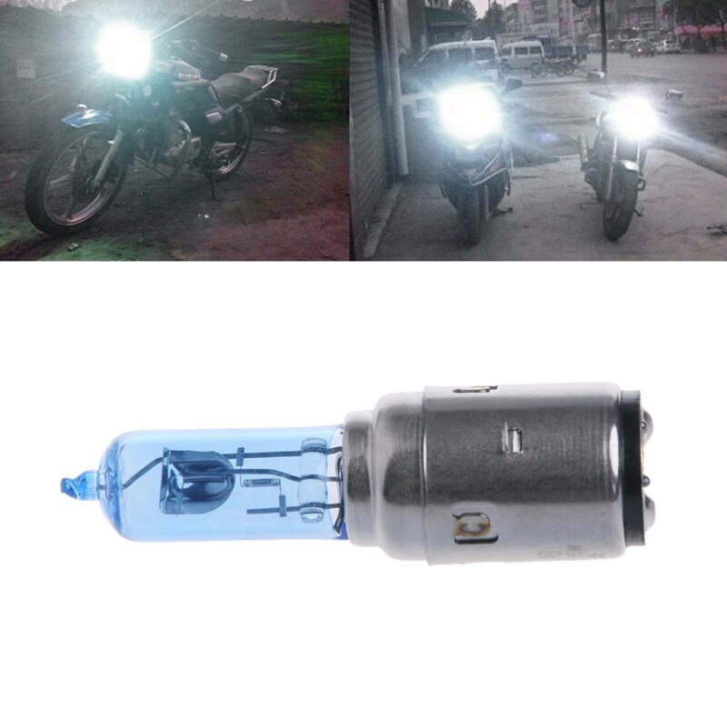 Phare de moto avec ampoule halogène au xénon, lumière blanche, DC 12V 35W BA20D E7CA