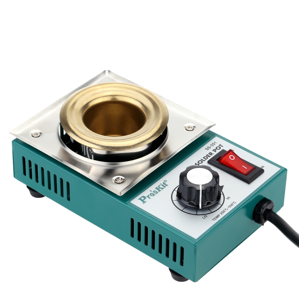 Stainless Steel Solder Pot Titanium Plating Station Welding Repair Tool Temperature Adjust Molten Tin Crucible Furnace