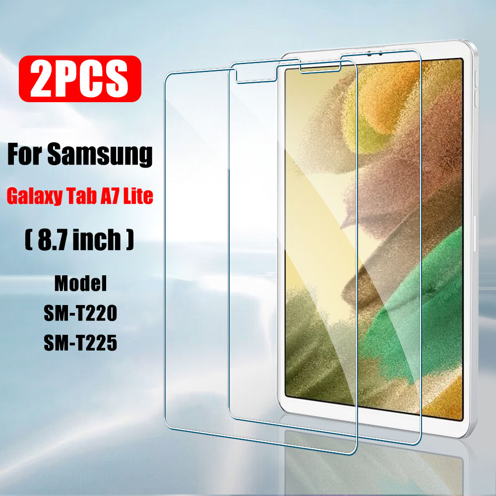 Protector de pantalla de vidrio templado para Samsung Galaxy Tab S6 Lite, S7 Fe Plus, S8 Ultra, A7 Lite, A8, S4, S5e, 2 unidades: YELLOW