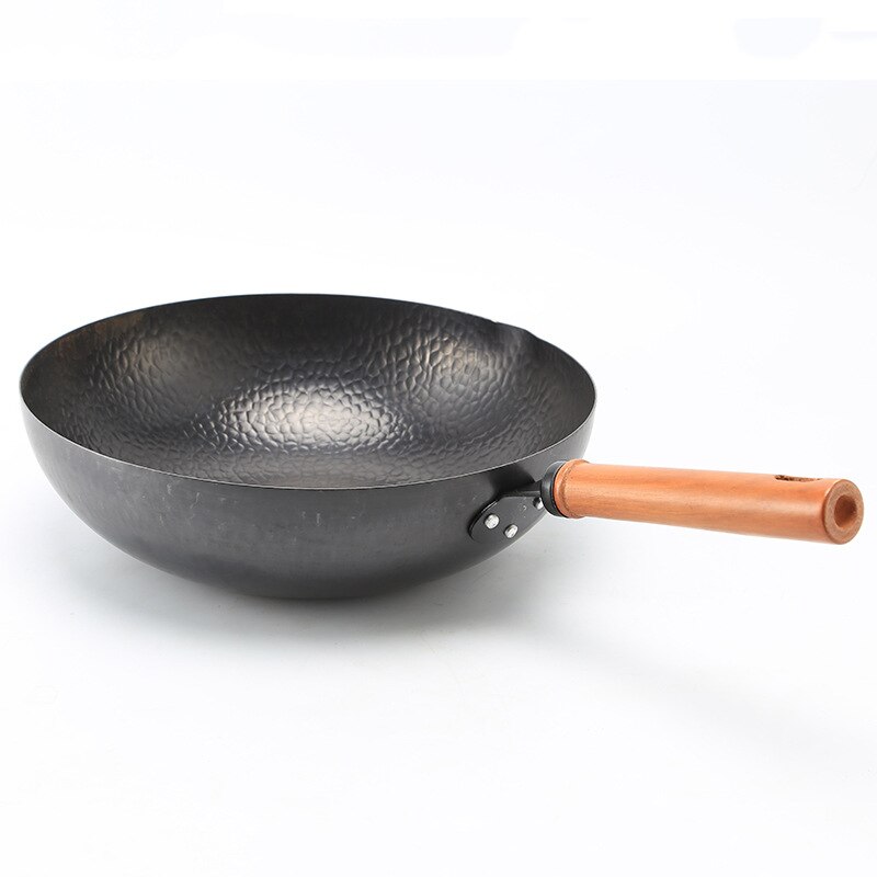 32Cm Nonstick Fry Pan Gehamerd Collection,Premium Carbon Stalen Wok Pan Met Deksel, vaatwasser En Oven Veilig Keuken Kookgerei Set