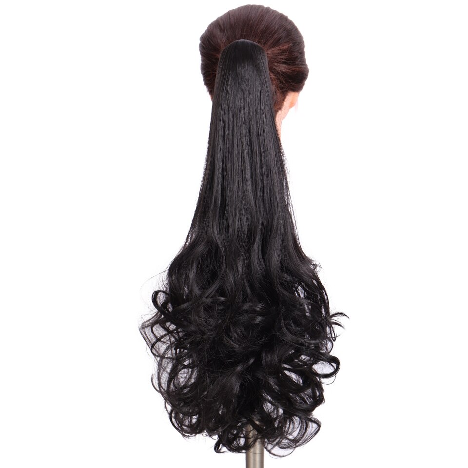 Lvhan kemisk fiber højtemperaturbestandigt hår syntetiske hestehalepoteclips til kvinder i hårforlængelsen bølget krøllet stil: 2