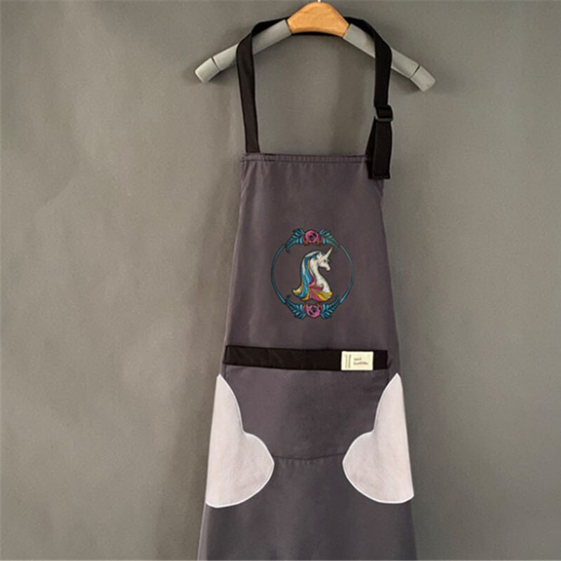 Kampaamo työassistentti työvaatteet parturi kampaaja värjäys vain vedenpitävä naisten vaatteet hiukset esiliina keittiö ravintola: Yksisarvinen kahvi