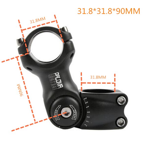 Cykel justerbar cykelstam mtb mountain road stammar stigare 90 110 130mm * 25.4mm 31.8mm*90/120 mm: Od2 31.8 x 31.8 x 90mm