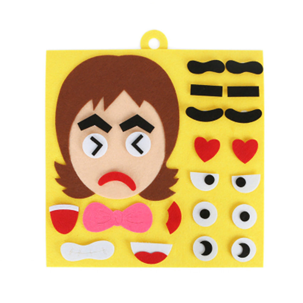 Gesichts Ausdruck DIY Filz Paket Vlies Tuch Spielzeug für freundlicher Früh Lernen Bildungs DIY NäHenne für Baby: 2