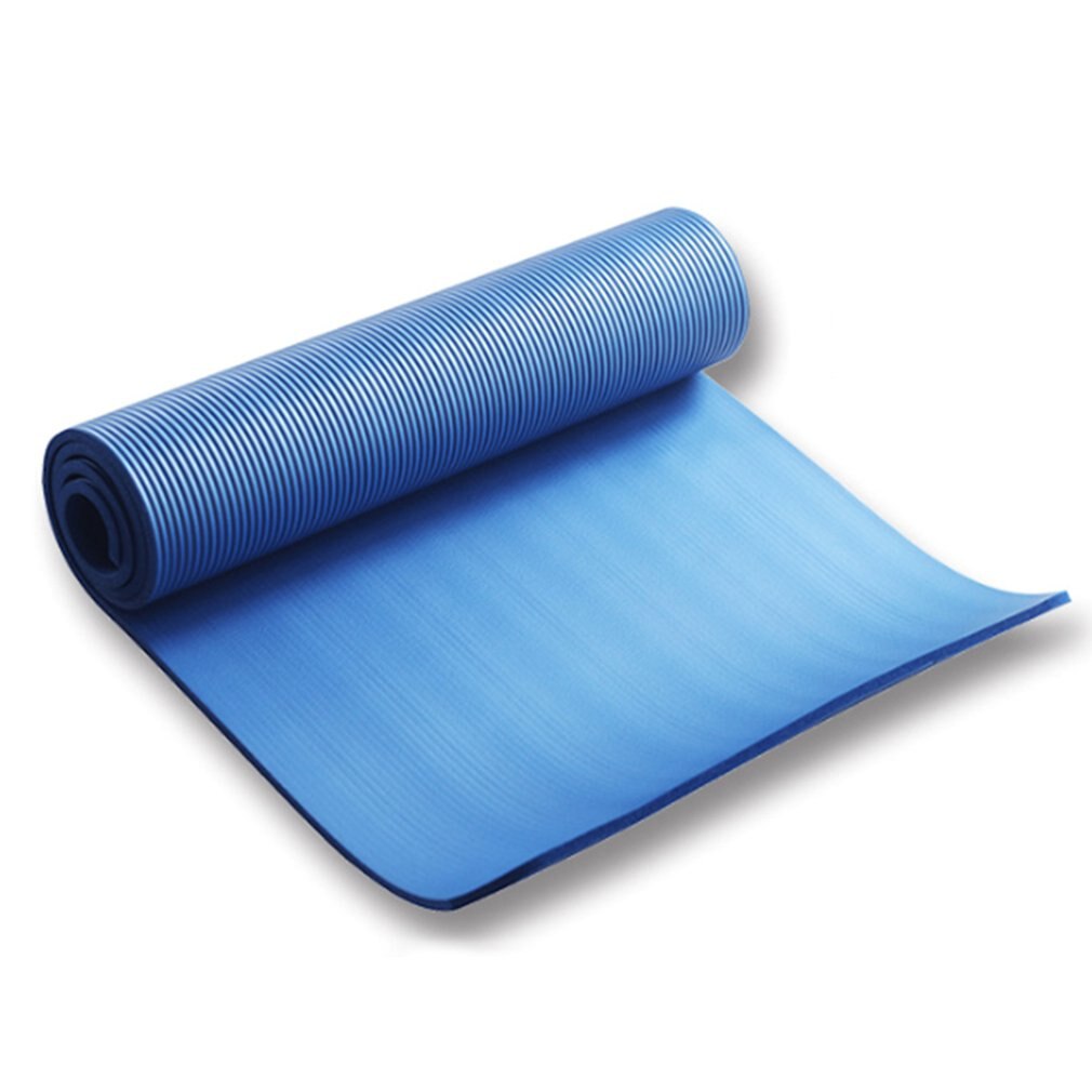 Durable High Density Eco-friendly Anti-Slip Nontoxic Exercise NBR Yoga practical Mat for Yoga Pilates: blue