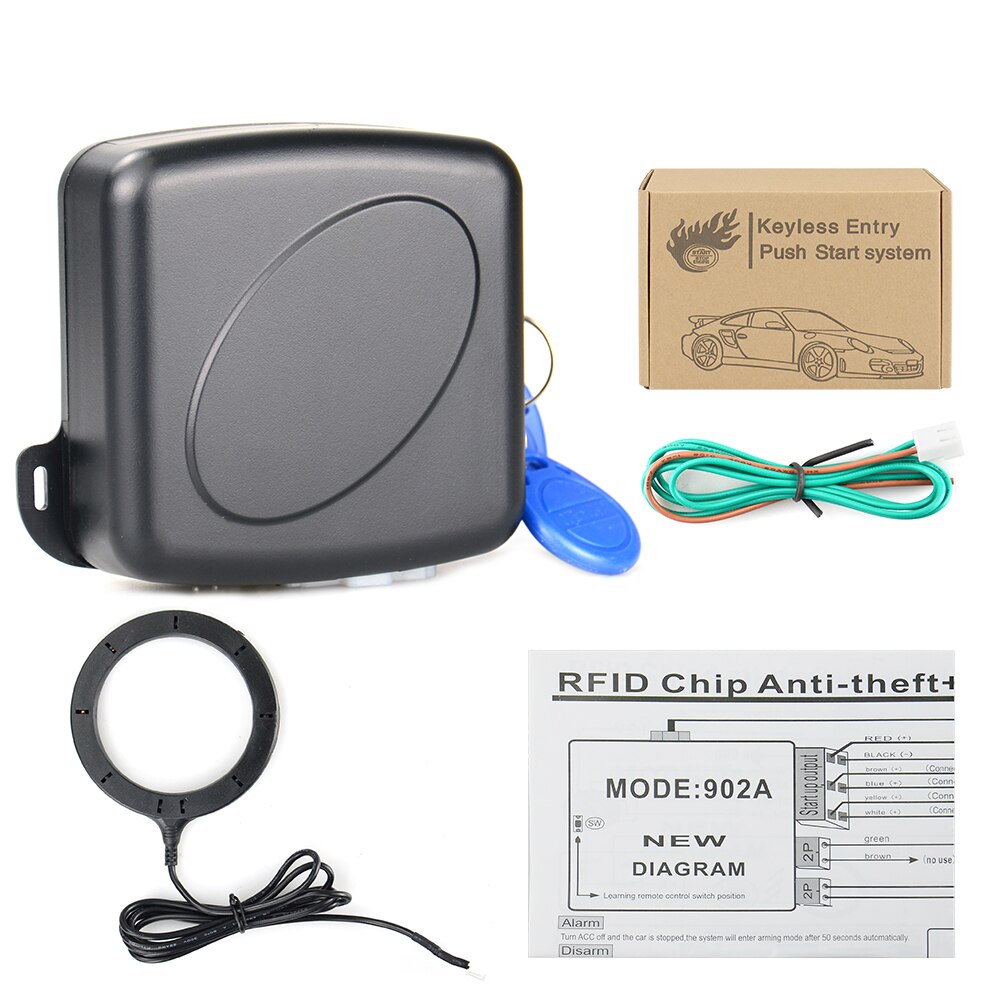 Car Alarm Car Engine Push Start Button RFID Lock Ignition Starter Keyless Entry Start Stop Immobilizer Anti-theft System: TYPE2
