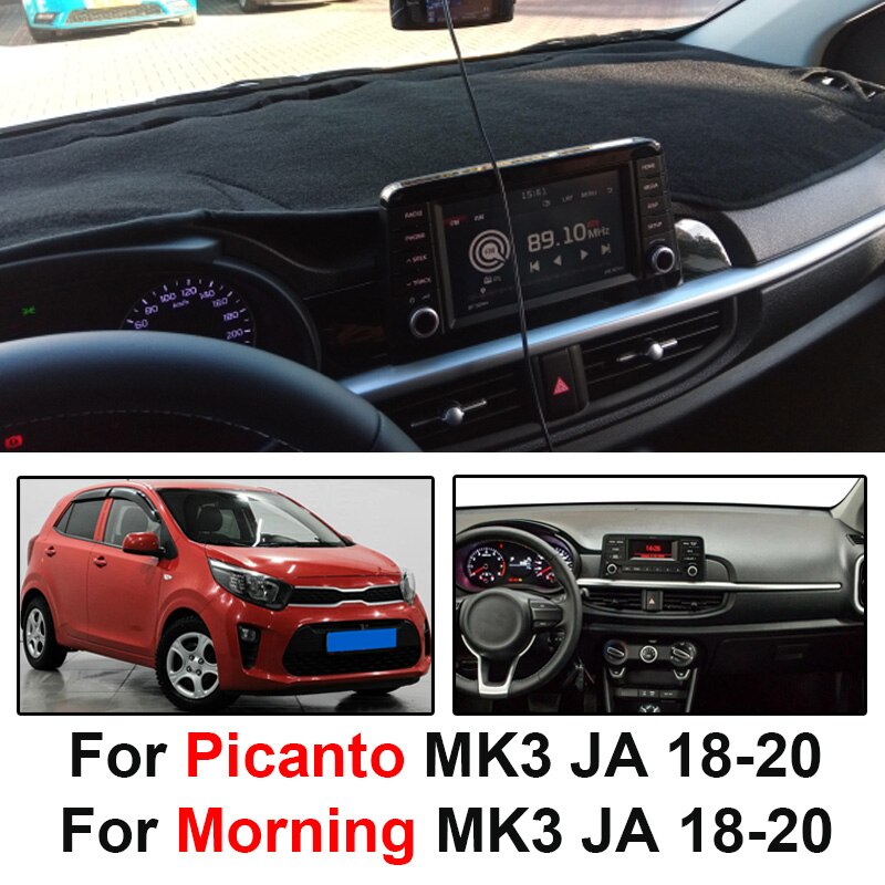 Auto Dashboard Cover Voor Kia Picanto X-Line Ochtend Dash Board Dash Mat Pad Tapijt Cover auto Tapijt Schaduw Dashmat