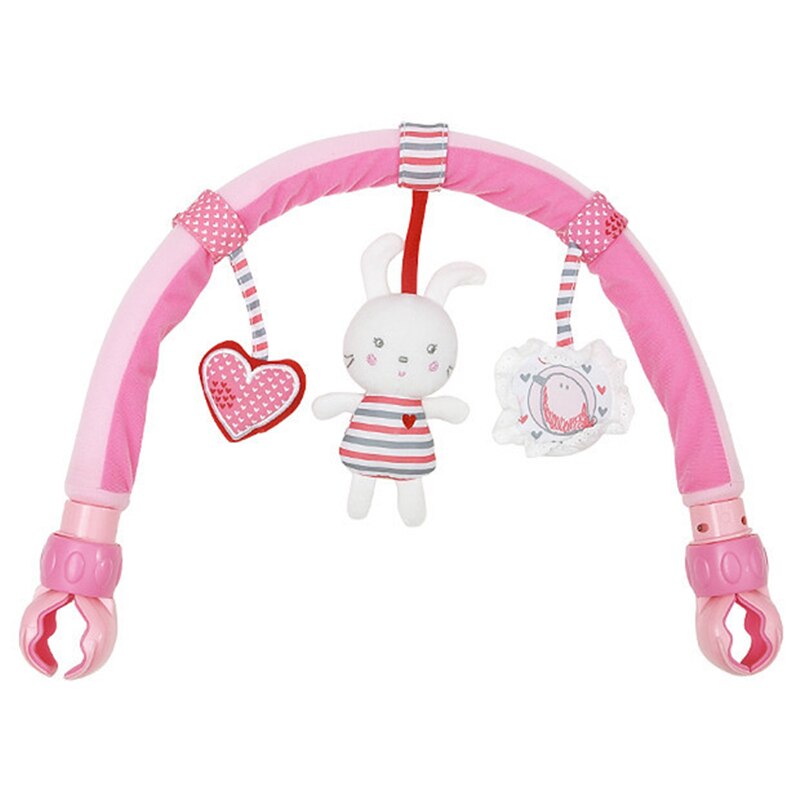 1 stücke Baby Hängen Baby Zebra Blau Elefant Und rosa Häschen Musik Spielzeug Bett & Kinderwagen Spielzeug Babyrassel