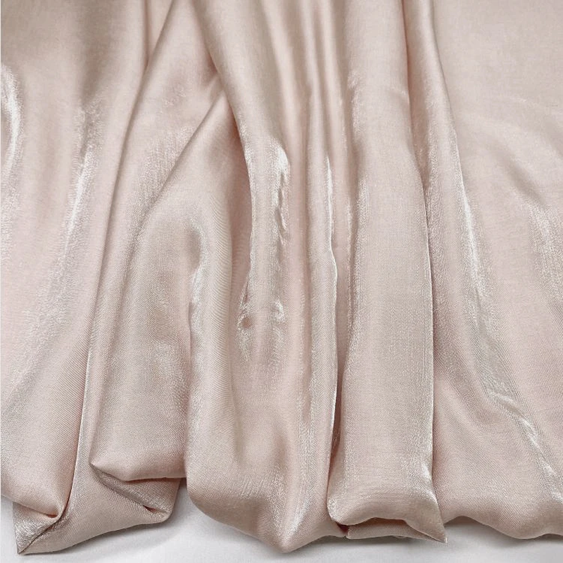 Tela de satén sedoso de cristal, tela iridiscente con purpurina, material de vestir brillante, tela de ropa brillante