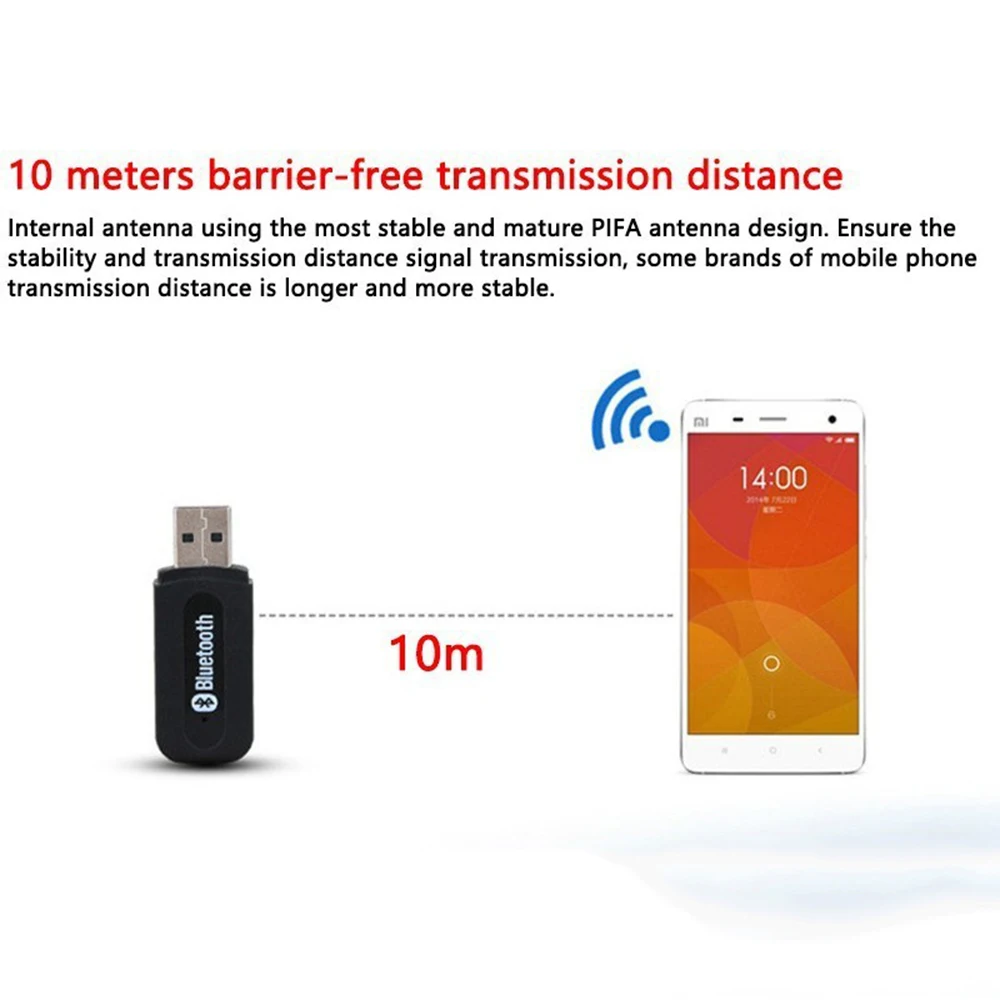 Auto Bluetooth-adapter voor pc USB Bluetooth Dongle Bluetooth-ontvanger voor luidspreker Muis Toetsenbord Muziek Auto Audio Zender
