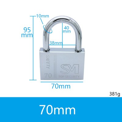 Door Padlock Stainless Steel Anti-Theft Lock Waterproof Rust-Proof Tamper-Proof Lock Home Small Dormitory Long Beam Lock: TK70mm-short