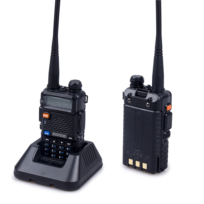 Baofeng UV-5R Radio 5W/8W UV5R FM Walkie Talkie 136-174MHz 400-520MHz Amateurfunk VHF UHF mit Kopfhörer 1800/3800mAh Akku