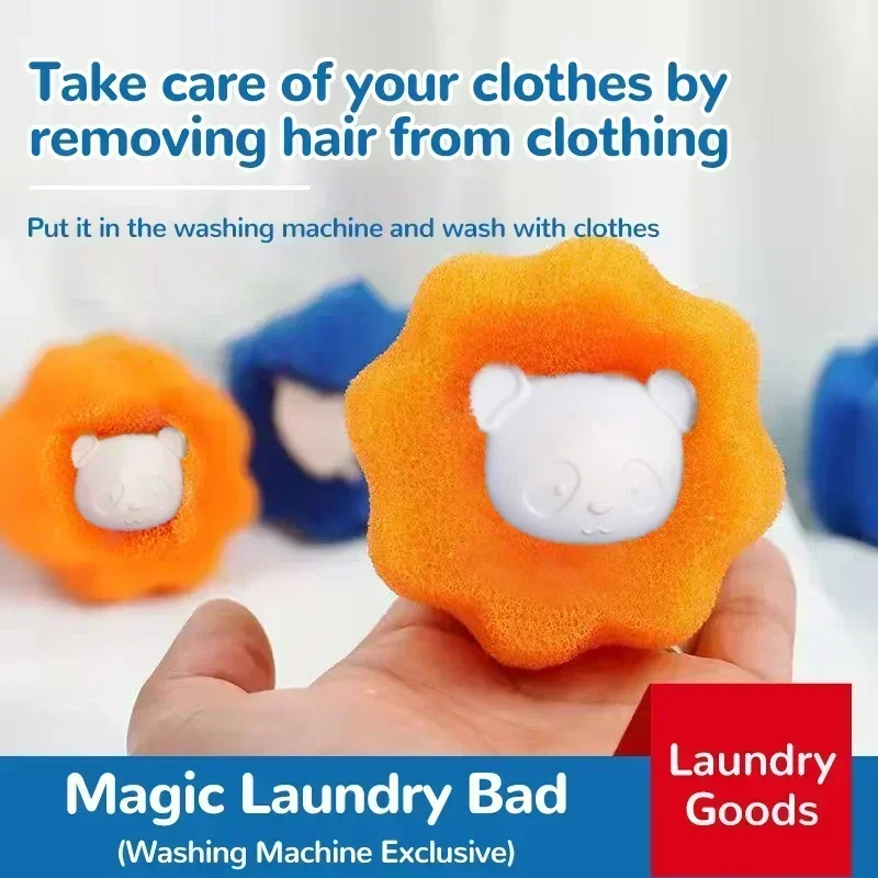 Bolas de lavandería, recolector de pelo de mascotas para lavadora, recogedor de pelusas de lavandería reutilizable, elimina pelusa de ropa, accesorios para Gato