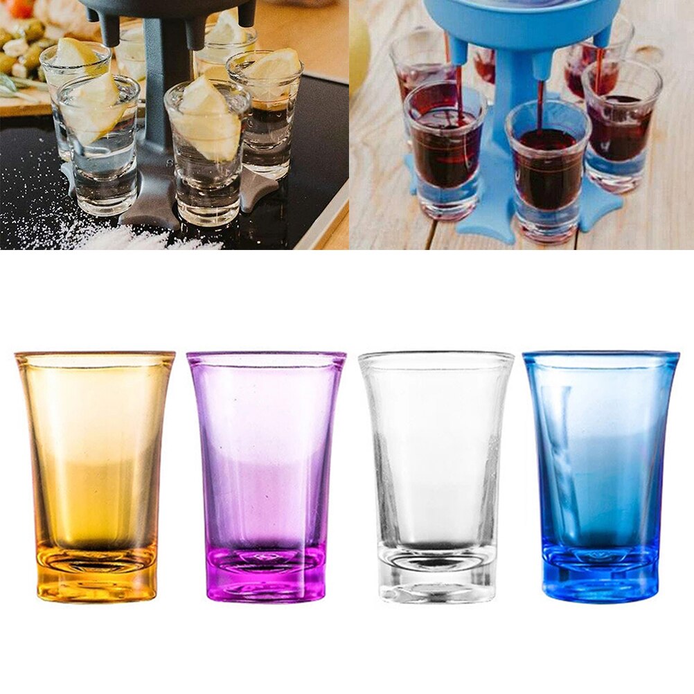 6Pcs 1.2-Ounce Shot Glass Heavy Base Shot Glass Set Party Bar Whiskey Shot Glass