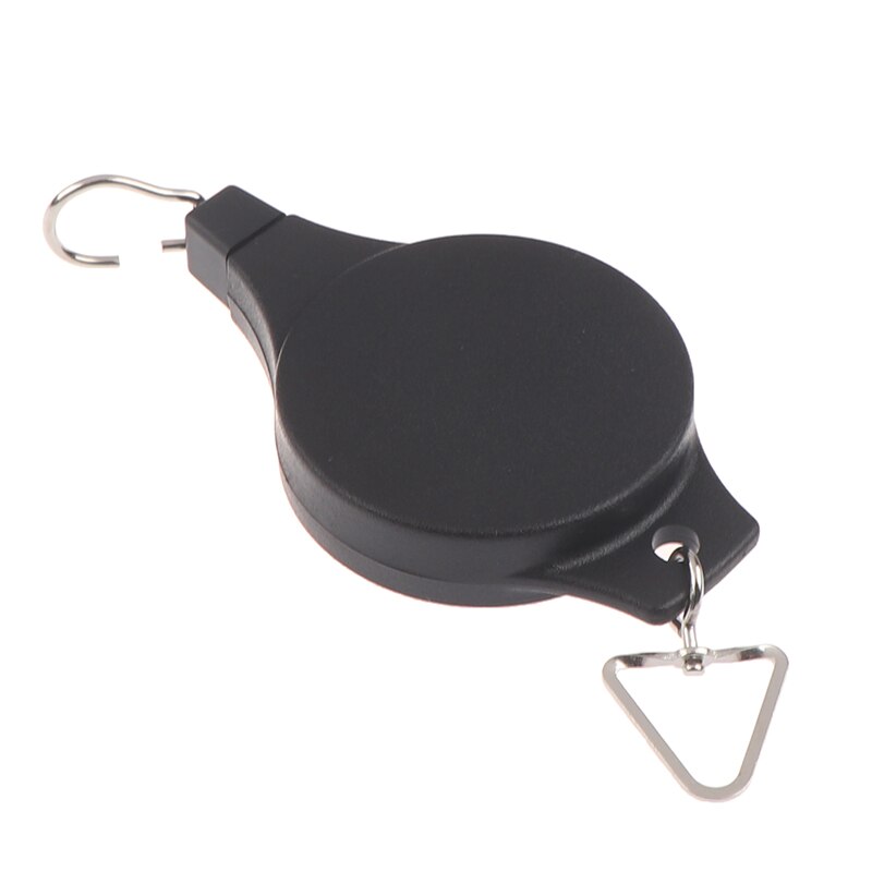 Zwarte intrekbare tuinkatrolmand, ophanghaak, plantenbakhaak, plantenbakhouder van kunststof, bloempot voor huishoudelijk gebruik