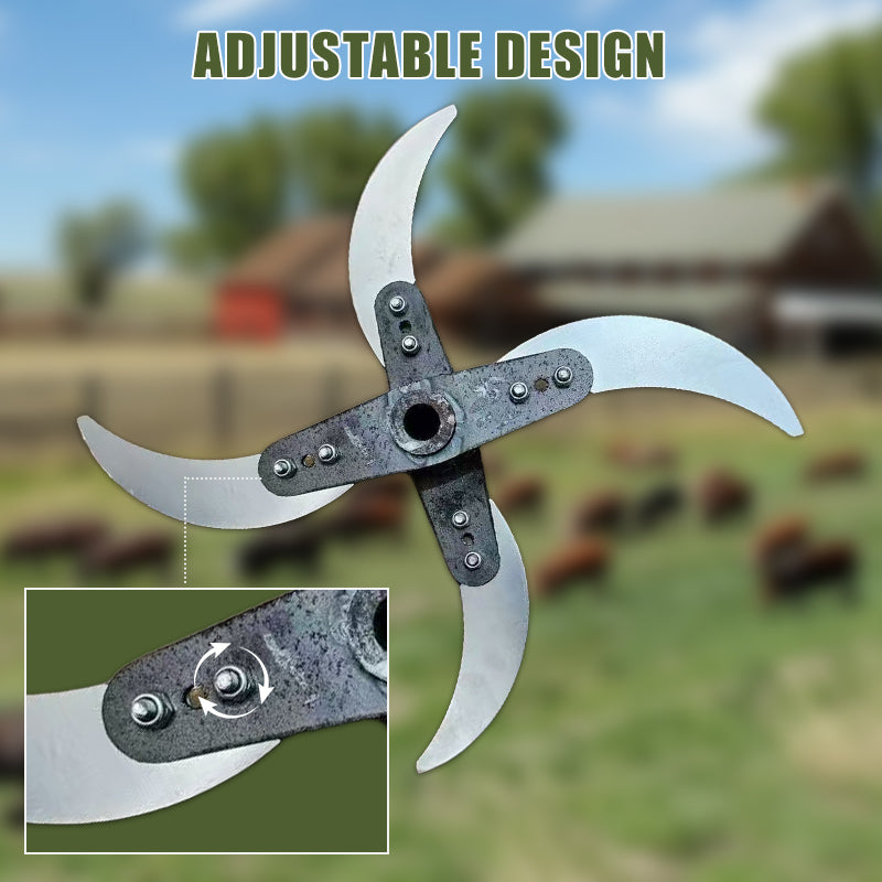 Household Farming Grass Shredder Knife Blades,Manual Chaff Cutter Blades Home Feed 12mm Inner Hole Adjustable Thickness Blades