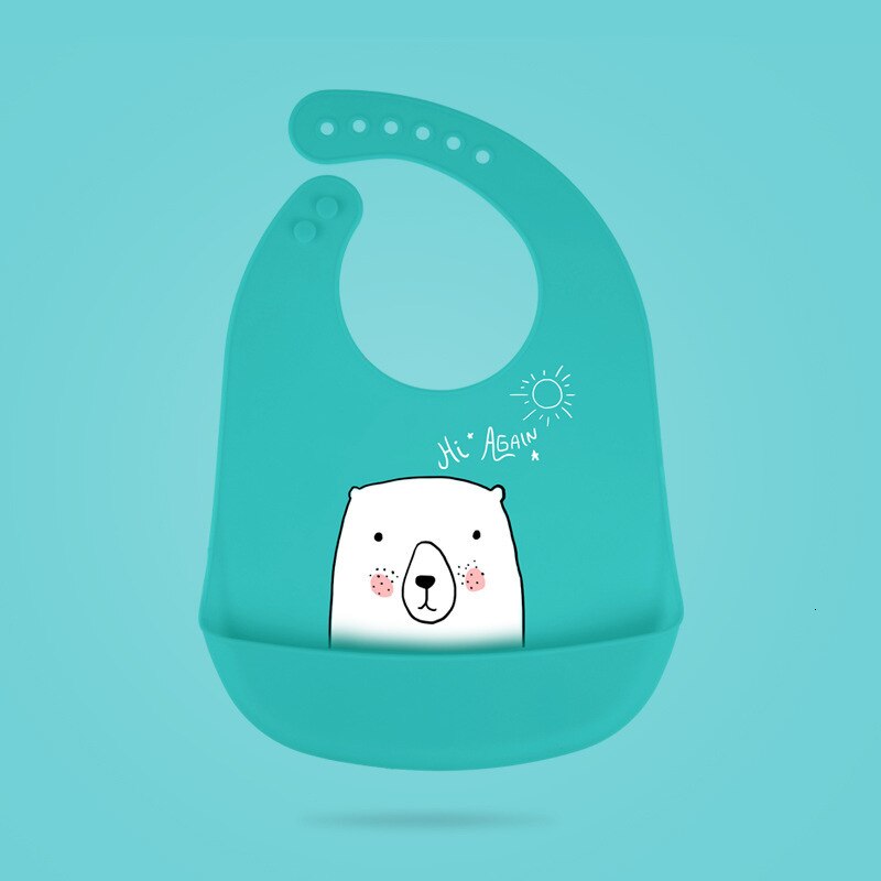 Waterdichte Baby Siliconen Slabbetjes Burp Doeken Peuter Kids Verstelbare Voeden Schort