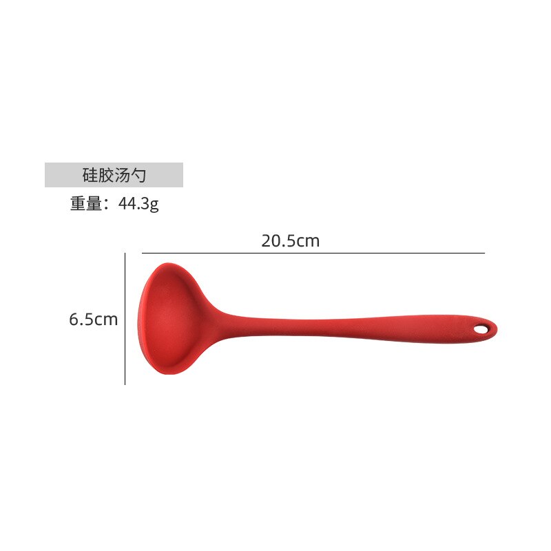 1 Piece Thickened Silicone Soup Spoon Cooking Spoon Porridge Spoon Kitchen Utensils 20.5x6.5cm