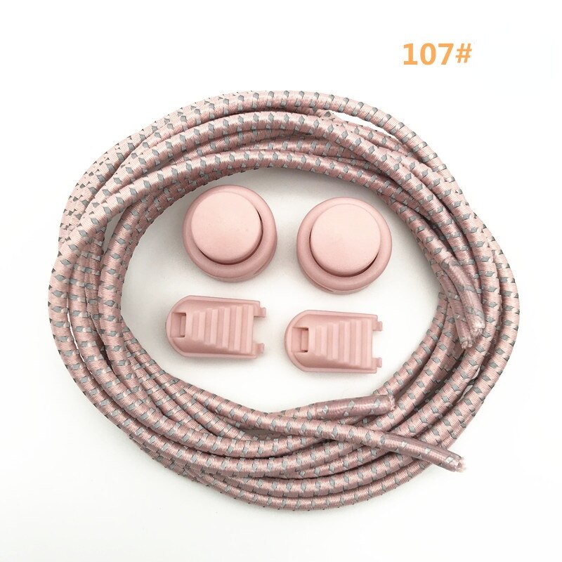Schnürsenkel Kreative Schnell Keine Krawatte Schnürsenkel freundlicher Erwachsene unisex Schnürsenkel Turnschuhe Sport Faul Schnürsenkel Reflektierende Elastische Elastische: Rosa