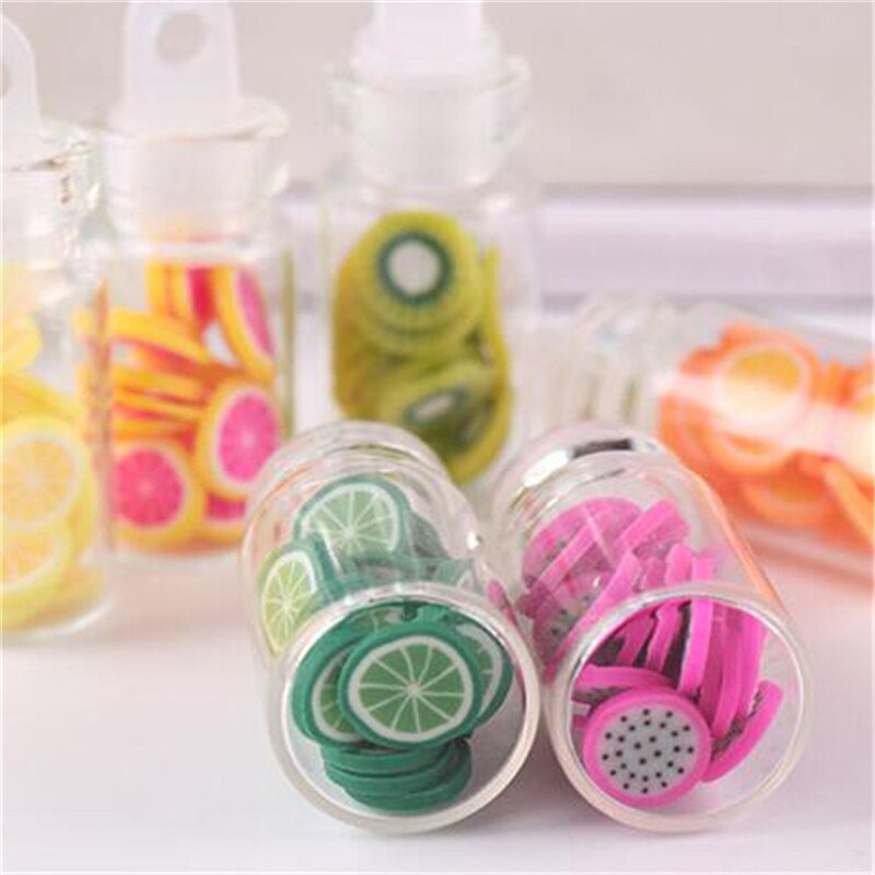 Mini Fruit Slices Glass Bottle Storage Jar Wooden Lid Toy Doll Accessories 1:12 Dollhouse Miniature