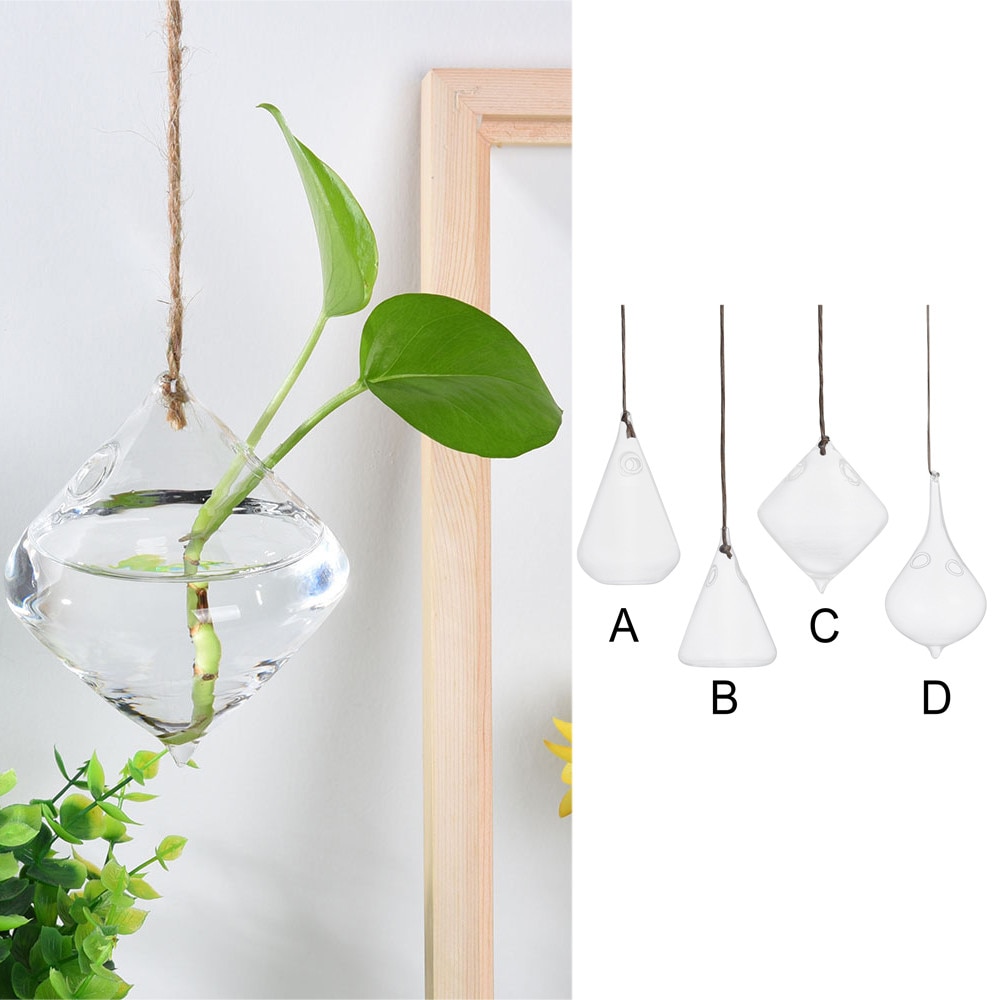 Casa jardim pendurado vaso de bola de vidro vaso de flores planta terrário recipiente festa decoração casamento criativo pendurado decoração # w #25