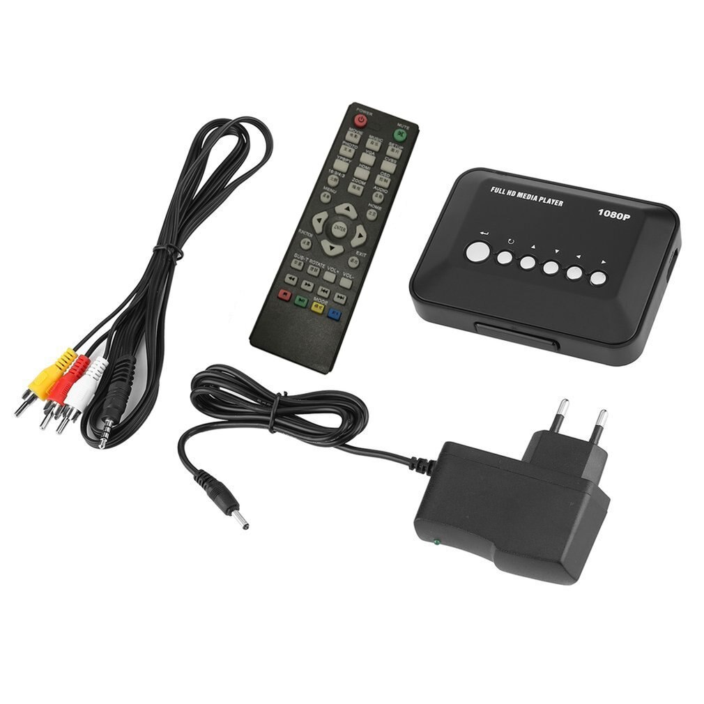 1080P Full HD SD/MMC TV video SD MMC RMVB MP3 Multi TV USB HDMI Media Player con telecomando