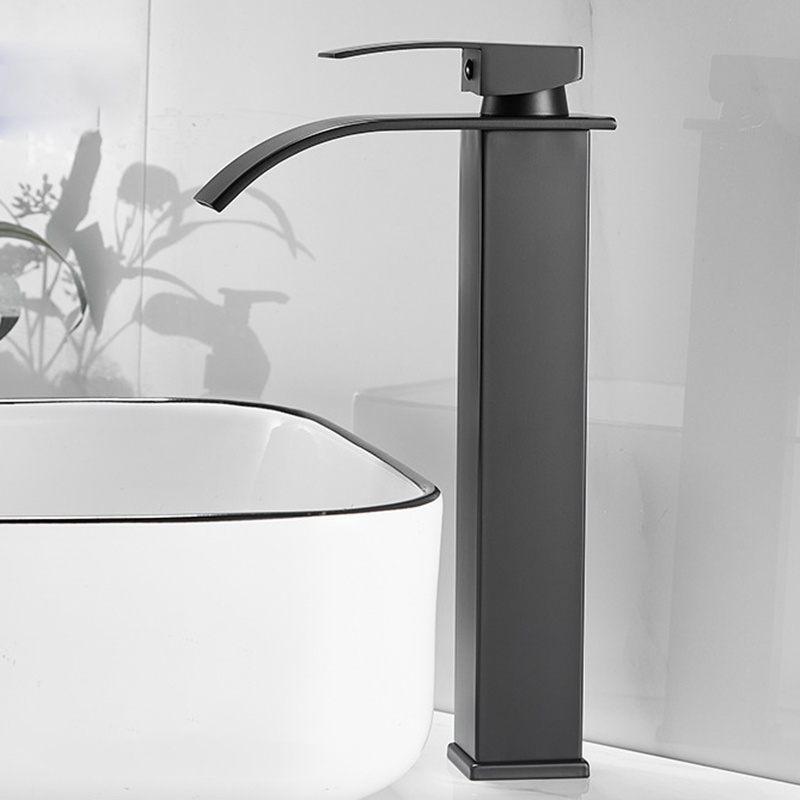 Watervalkraan Badkamer Wasruimte Wastafelkraan Warm en koud water voor het wassen van gezicht en handen Aanrecht wastafelkraan: YELLOW