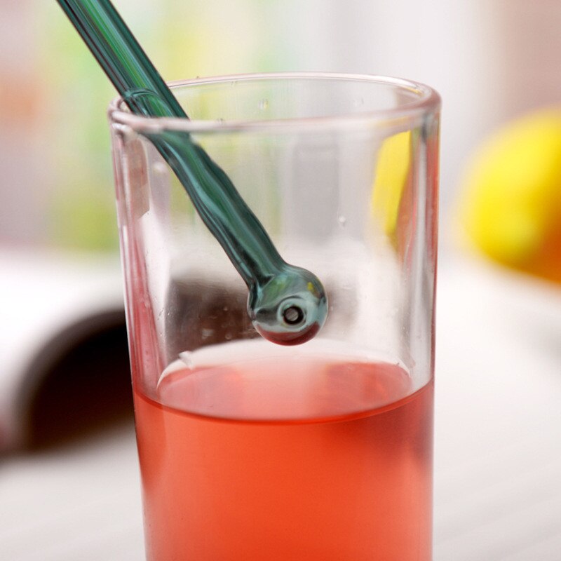 Pailles de fête de mariage à tête ronde en verre coloré fait à la main