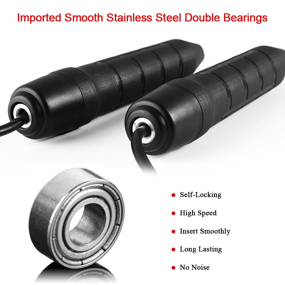 Adjustable Jump Rope Fitness Skipping Rope Soft Handles Tangle-free for Exercise Workouts Speed Endurance Training Gym Equipment