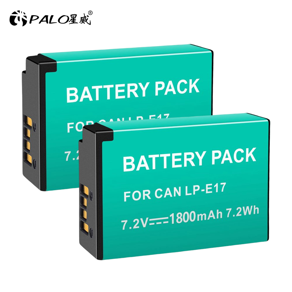 PALO LP E17 LP-E17 bateria + LCD podwójna ładowarka USB do aparatu Canon EOS 250D 200D M3 M6 750D 760D T6i T6s 800D 8000D pocałunek X8i kamery: Różowy