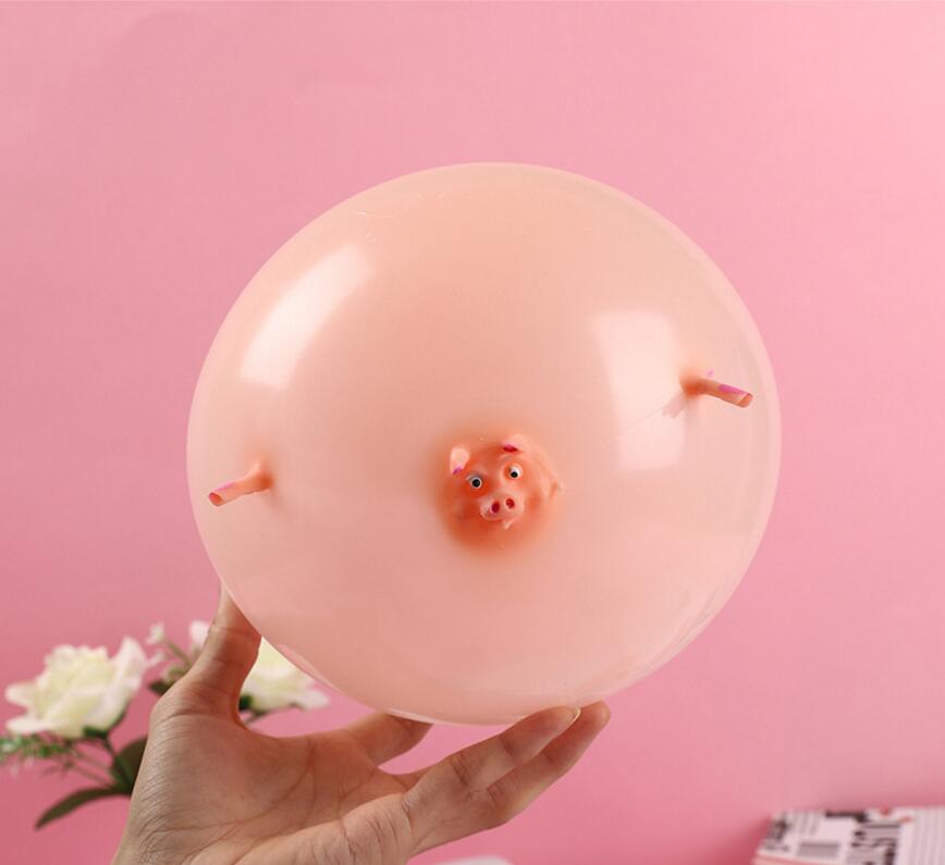 Babyspeelgoed grappige tpr blazende dieren knijp anti-stress zachte rubberen opblaasbare spellen bal speelgoed voor kinderen leuk voor kinderen