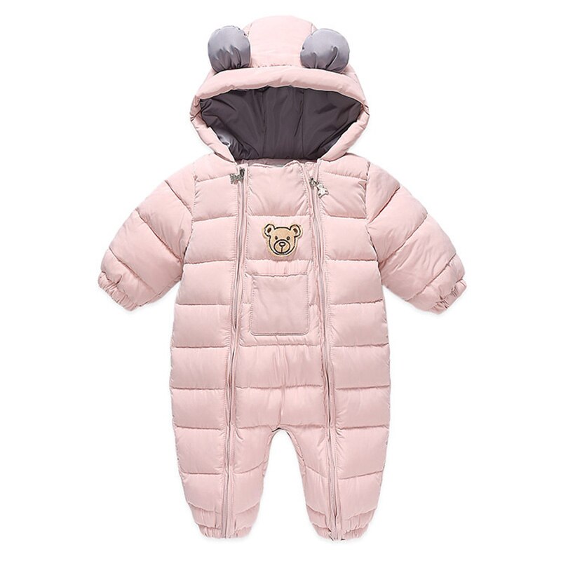 Macacão das crianças do bebê meninas casaco de inverno para meninos roupas engrossar infantil macacão da criança snowsuit outwear onesize chd011