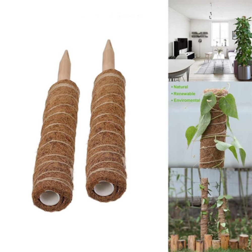 Coir Totem Pole Stretching Plant Climbing Poles,Climbing Vines Moss-Covered Plants Postscoconut Palms Help Support Plant Growth