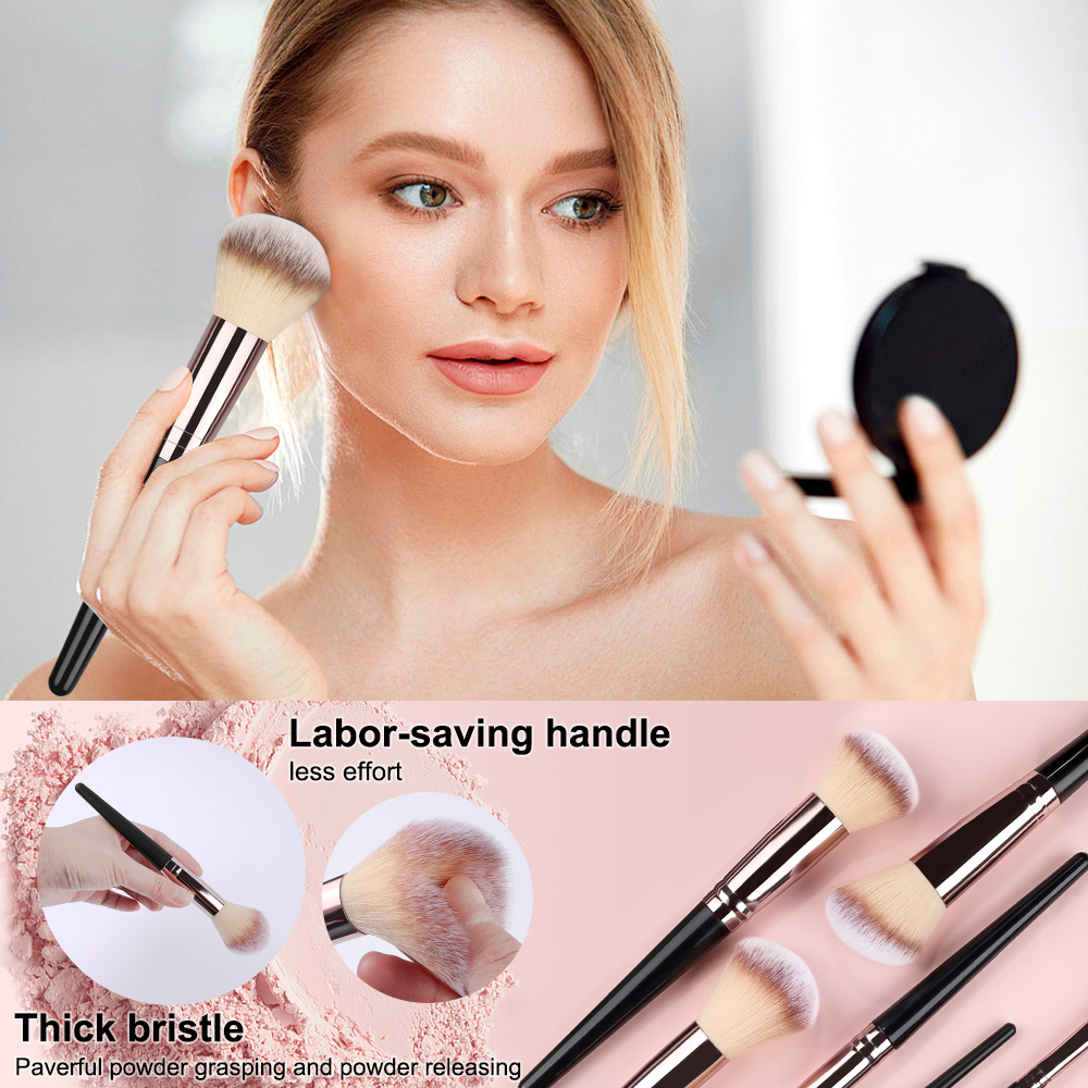 Juego de brochas de maquillaje para mujer, 3-20 piezas, base, sombra de ojos, colorete, resaltador, corrector, herramienta de belleza femenina, esponjas de belleza, esponjas para pulgar