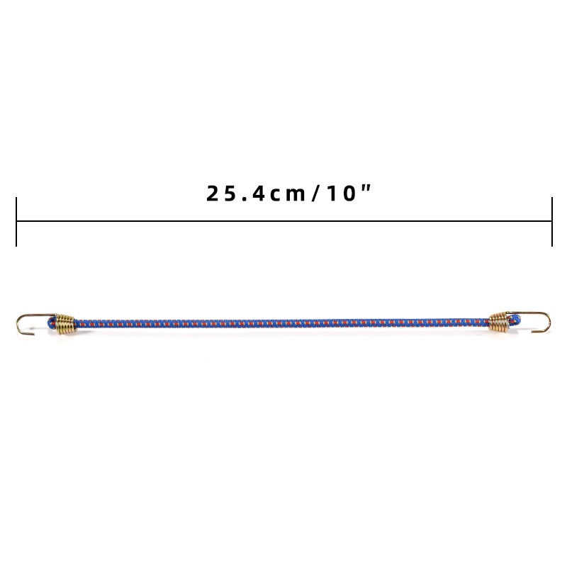 Sangle élastique pour bagages, 10 pièces, prise de cordon élastique fixe, petit crochet fixe, Mini corde en Latex de 4mm, accessoires de Camping: Bleu