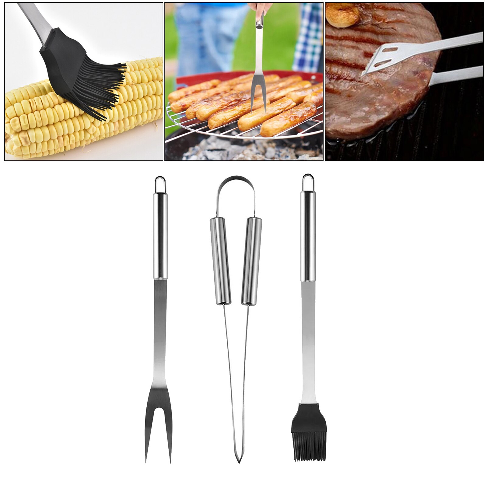 BBQ Grill Accessories, Grill Utensils Set, Stainless Steel BBQ Tools Kit for Men Grilling Accessories with Portable Bag