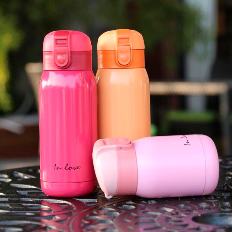 Termo de acero inoxidable con dibujos animados para estudiantes, taza de viaje, Garrafa Termica, 200ML, 360ML