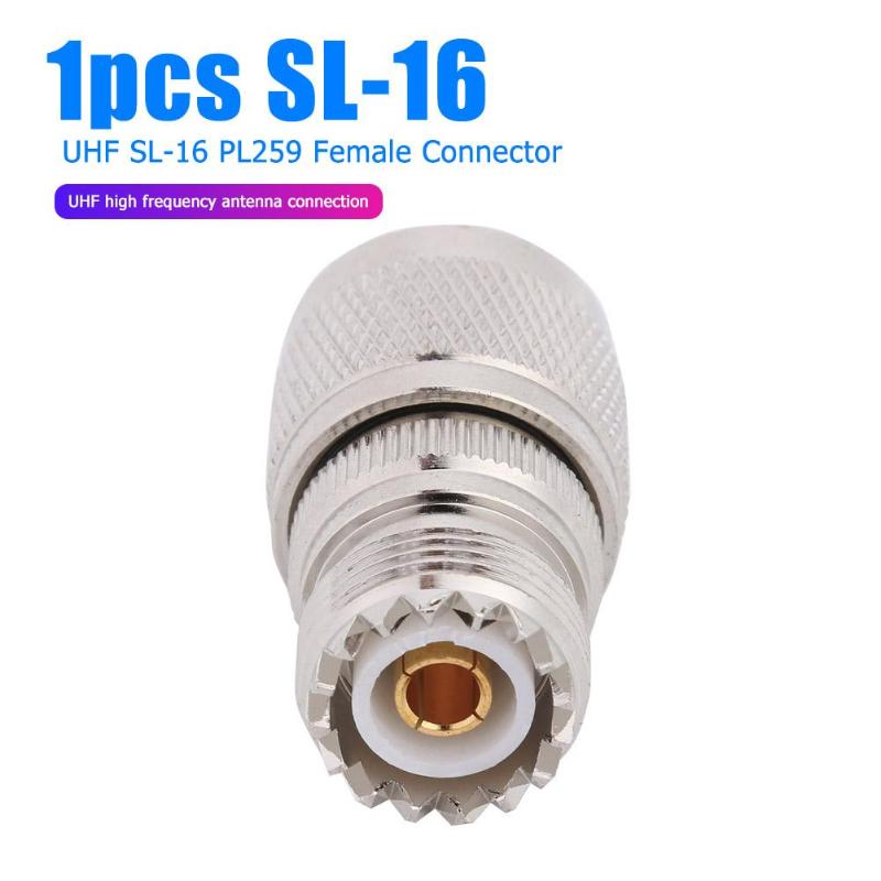 N Type L16 Male Plug to UHF SL-16 PL259 Female RF Coax Adapter Connector Walkie-Talkie Feeder Cable Connector Copper
