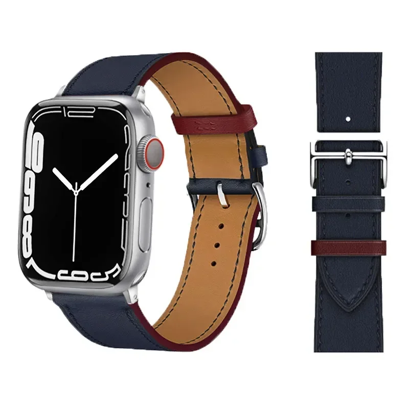 Leather straps For Apple watch band 46mm 44mm 45mm 41mm 42mm 38 40mm bracelet for iWatch ultra 2 49mm series 10 9 8 7 6 5 4 3 SE