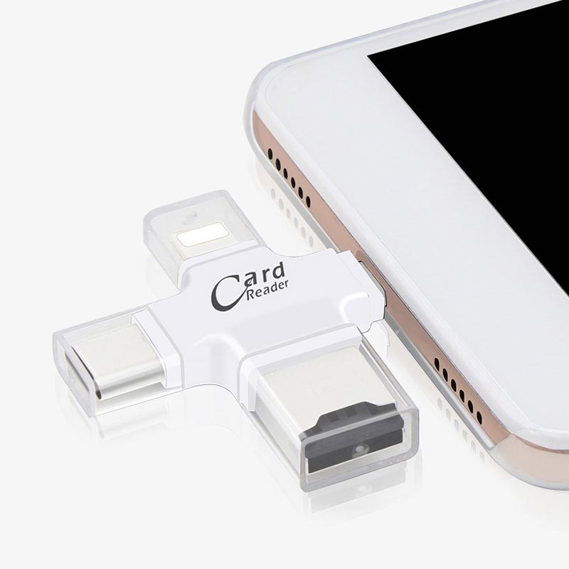 Ingelon 4 in 1 SD Kartenleser usb-C Mikro USB MicroSD Typ C für ipad/iphone 7Plus 6s5s MacBook OTG TF Leser sd auf cf Adapter