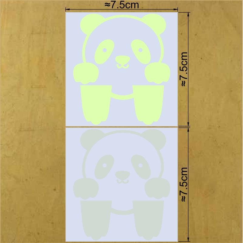 Leuke Panda Light Switch Sticker Glow in The Dark Cartoon Animal Muurtattoo Kids Kamers Kinderen Slaapkamer Jongen Meisje Thuis DIY Decor