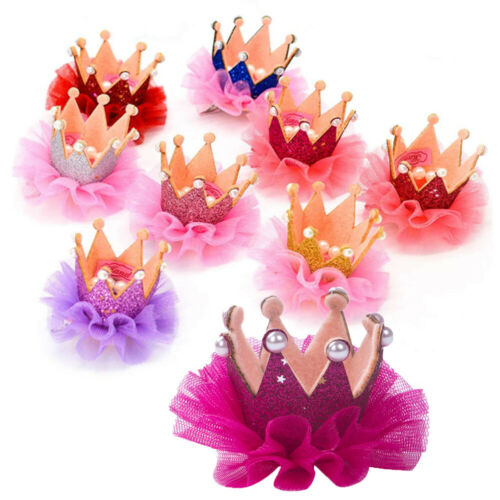 Princess Floral Tiara Pearl Hairband Wedding Crown Toddler Baby Kids Girls Head Band Party Costume
