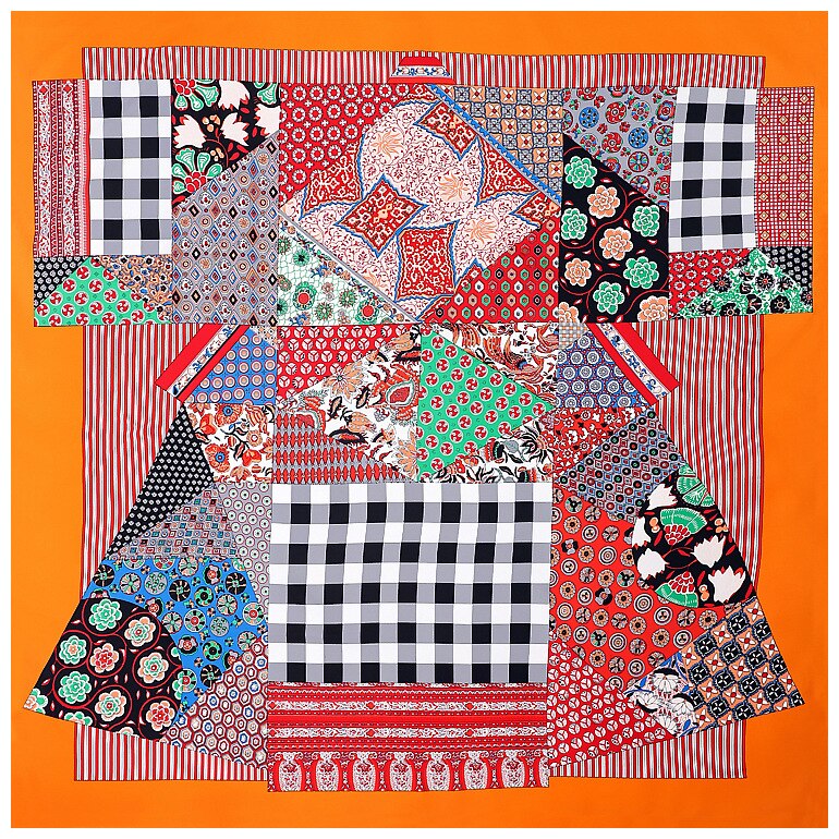 Vintage sidenscarf kvinnor foulard satin sjal scarfs tryck stor storlek fyrkantiga silke hår huvudsjalar
