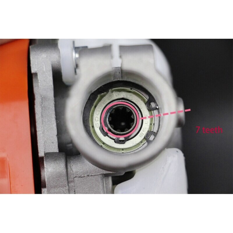Tree Chainsaw Gear Head 26mm Spline Pole Saw Tree Cutter Chainsaw Gearbox Gear Head Tool 7/9 Spline