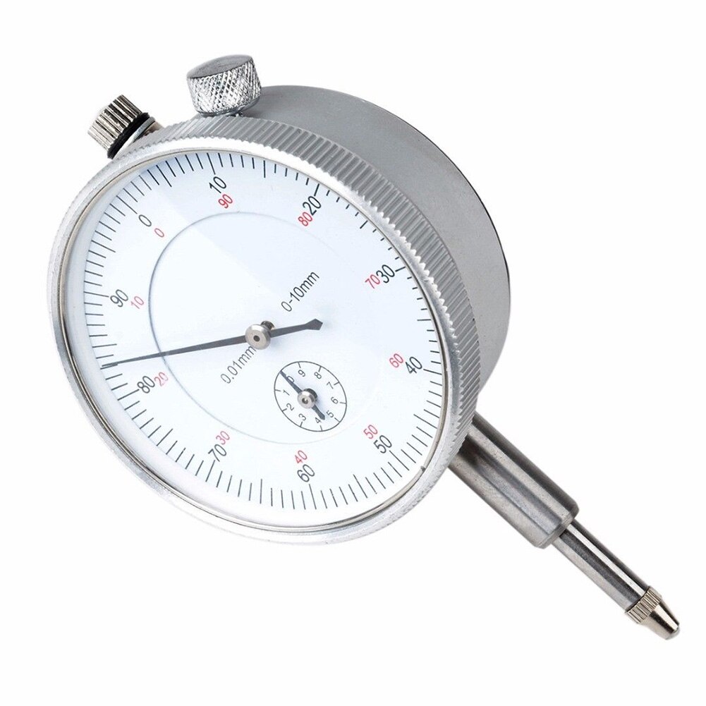 0-10mm Portable Analog Precision Dialgauge Measuring Tool Meter Gauge Dial Indicator 0.01mm Resolution Industrial Work